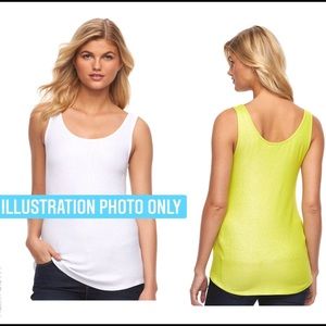 NEW APT9 Basic Shimmer Tank Tanktop Shirt Yellowish Green XS Women’s